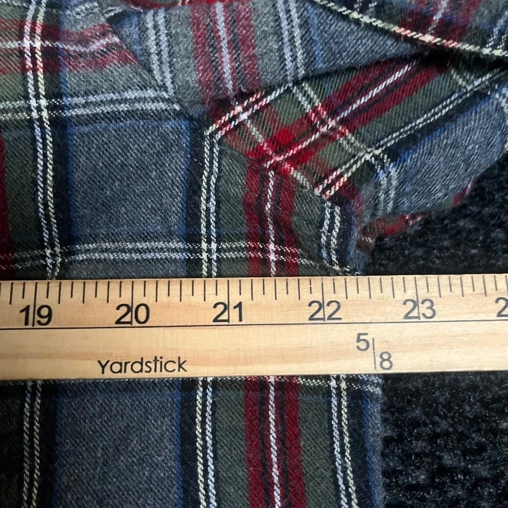 LL Bean Mens Flannel Shirt Medium Traditional Fit‎ Blue Red Plaid Cotton 228061